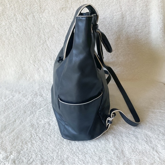 Vera Bradley Faux Leather Black Drawstring Backpack - Picture 8 of 12